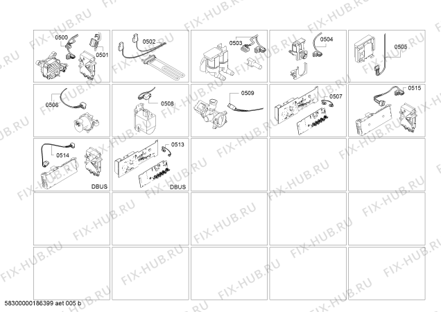 Взрыв-схема стиральной машины Bosch WAQ284S0GB Serie|6 VarioPerfect - BLDC - Схема узла 05